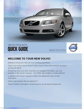 Volvo V70 2011 Quick Manual