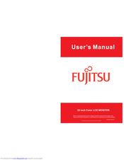 Fujitsu 24 inch Color LCD Monitor User Manual