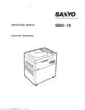 SANYO SBM-15 Instruction Manual