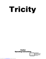TRICITY BENDIX Cooker Operating Instructions Manual