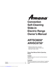 Amana ARHSC8750 Series Owner's Manual