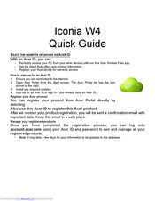 Acer Iconia W4-820 Quick Manual