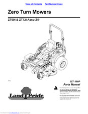 Land Pride ACCU-Z ZT60i Parts Manual
