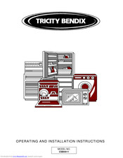 TRICITY BENDIX CSB4411 Operating And Installation Instructions