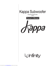Infinity Kappa Subwoofer Owner's Manual