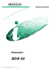BENDIX BDW 60 Instruction Book
