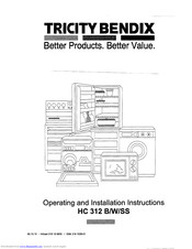 Tricity Bendix HC 312 W/B/SS Operating And Installation Instructions
