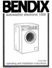 BENDIX 71368 Operating And Installation Instructions