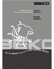 Beko DCSC821W Installation & Operating Instructions And Drying Guidance