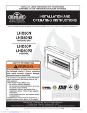 Napoleon LHD50PSS2 Installation And Operating Instructions Manual