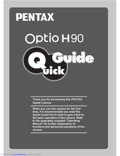 PENTAX Optio H90 Orange Quick Manual