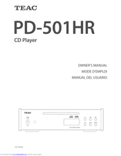 Teac PD-501HR Owner's Manual