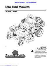 Land Pride ZST48 Parts Manual