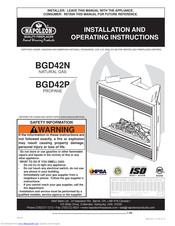 Napoleon BGD42N Installation And Operating Instructions Manual
