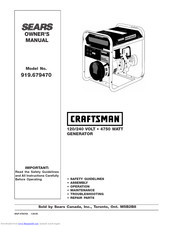 Craftsman 919.679470 Owner's Manual