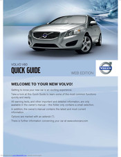Volvo V60 2010 Quick Manual
