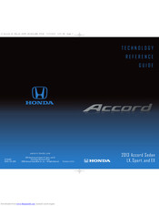 Honda 2013 Accord Sedan LX Reference Manual