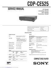 Sony CDP-CE525 - Compact Disc Player Service Manual