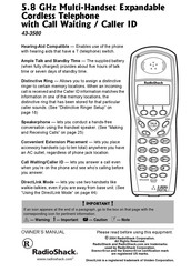 Radio Shack 43-3580 Owner's Manual