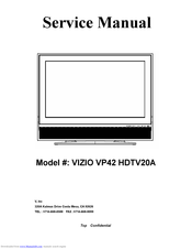 Vizio VP42 HDTV20A Service Manual