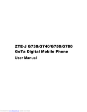 Zte -J G750 User Manual