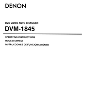 Denon DVM 1845 Operating Instructions Manual