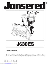 Jonsered J630ES Owner's Manual
