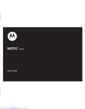 Motorola moto VE 240 User Manual