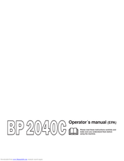 Jonsered BP2040C Operator's Manual