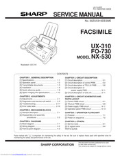 Sharp UX-310DE Service Manual