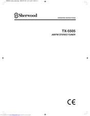 Sherwood TX-5505 Operating Instructions Manual
