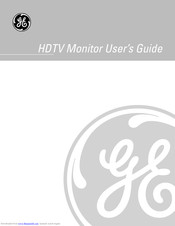 GE HDTV Monitor User Manual