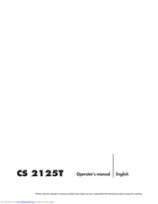 Jonsered CS 2125T Operator's Manual