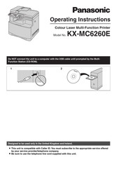 Panasonic KX-MC6260E Operating Instructions Manual