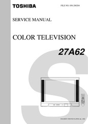 Toshiba ColorStream 27A62 Service Manual