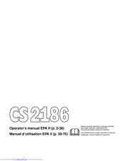 Jonsered CS 2186 Operator's Manual