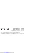 Jonsered GT2126 Operator's Manual