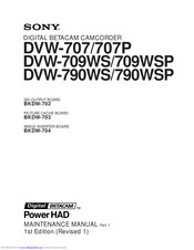 Sony Digital Betacam DVW-790WSP Maintenance Manual