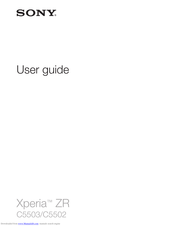 Sony Xperia ZR C5502 User Manual