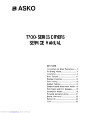Asko T700 Series Service Manual