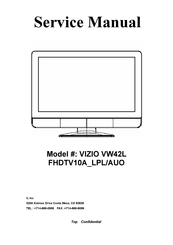 Vizio VW42L FHDTV10A LPL Service Manual
