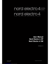 Clavia Nord Electro 4HP User Manual
