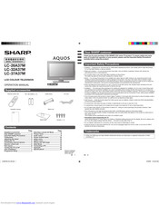 Sharp Aquos LC-37A37M Operation Manual