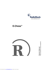Radio Shack E-Chess Owner's Manual