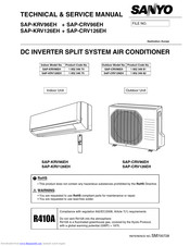 Sanyo SAP-KRV126EH Technical & Service Manual