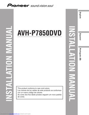 Pioneer AVH-P7850DVD Installation Manual