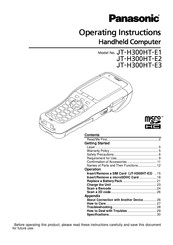 Panasonic JT-H300HT-E1 Operating Instructions Manual