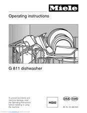 Miele G 811 Operating Instructions Manual