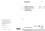 Sony Handycam HDR-CX160 Operating Manual