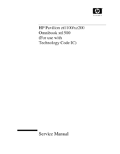 HP OmniBook XT1500 Series Service Manual